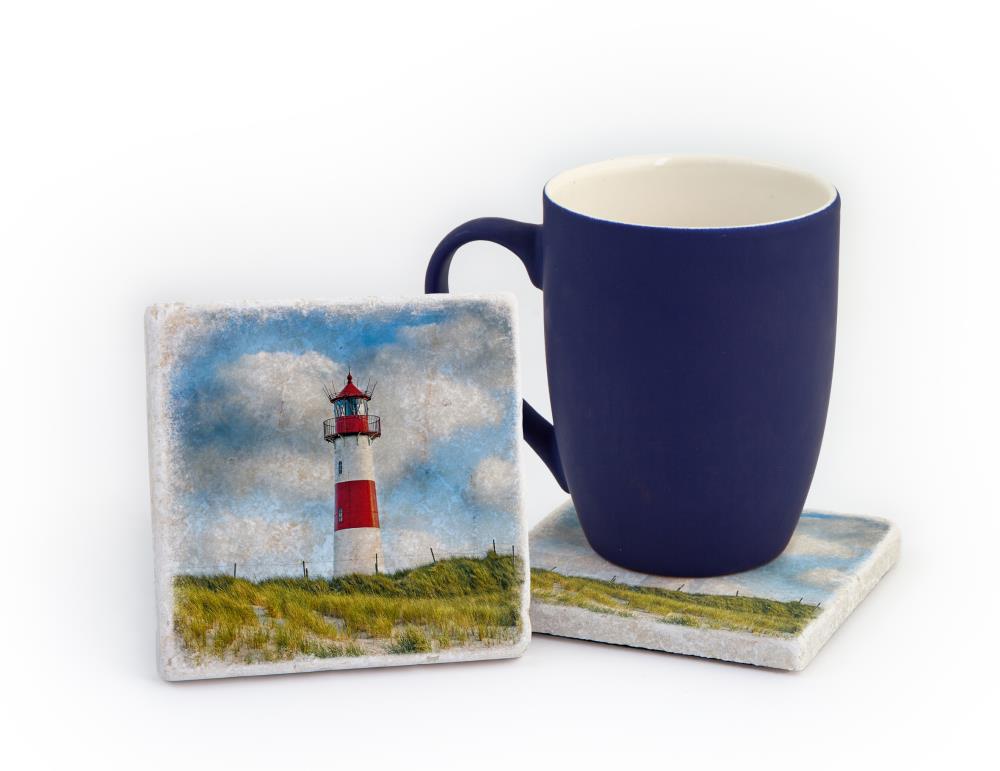 600027 - Untersetzer Marmor „Leuchtturm“