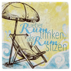 600032 - Untersetzer Marmor "Lieber Rum trinken.."