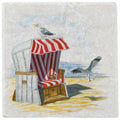 600035 - Untersetzer Marmor "Strandkorb"