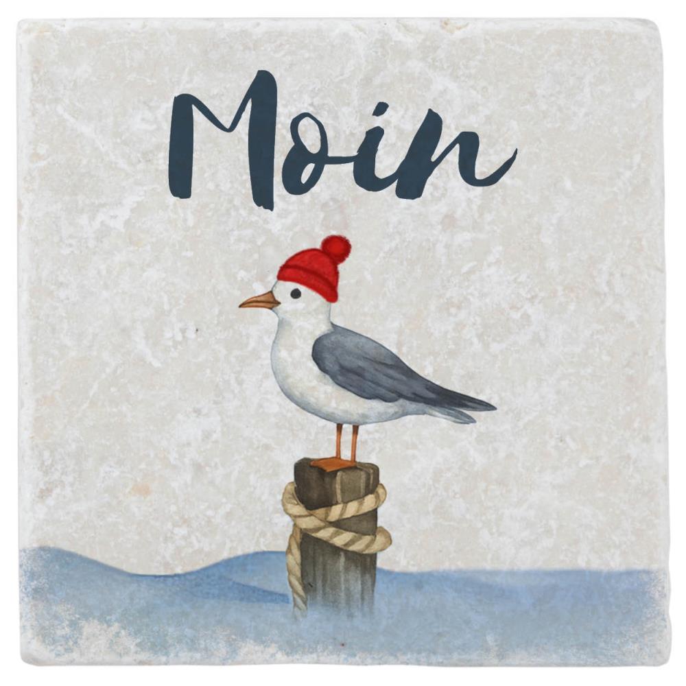 600040 - Untersetzer Marmor "Möwe Moin"