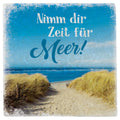 600042 - Untersetzer Marmor "Nimm dir Zeit für Meer"