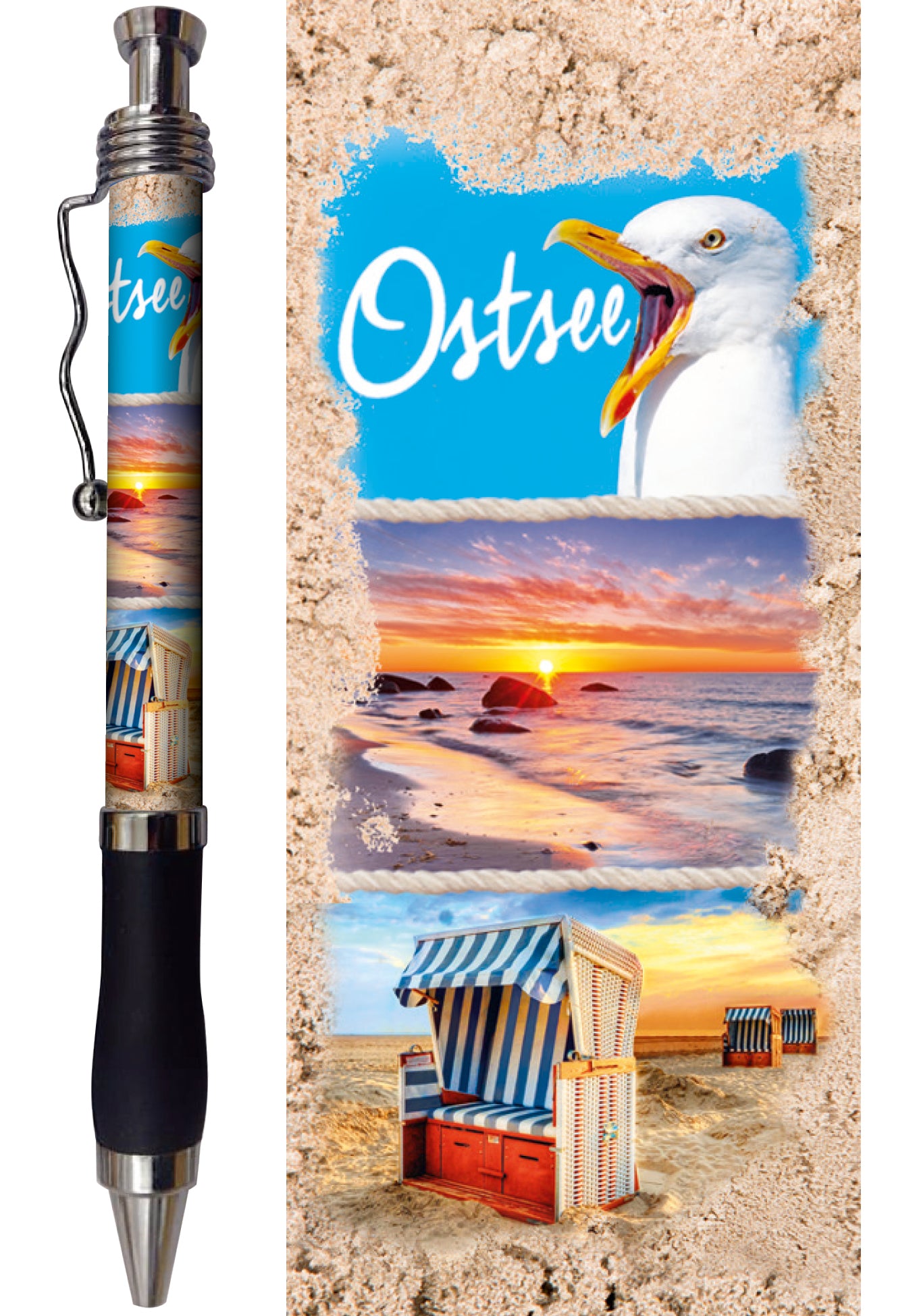 60007016 - Kugelschreiber Strandkorb "Ostsee"