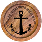 610001 - Untersetzer Holz rund "Anker"
