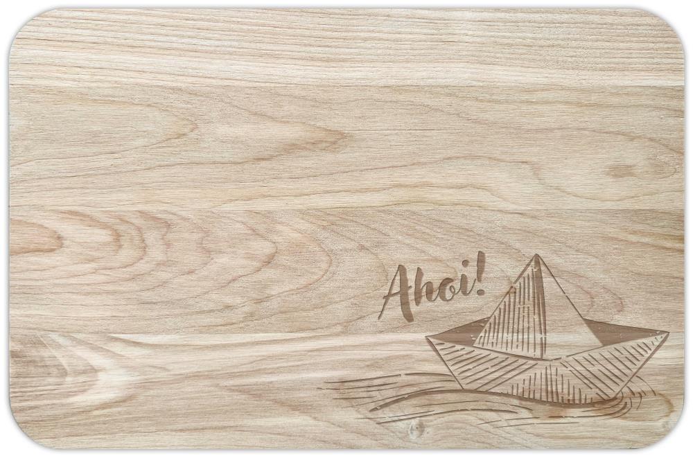 Holzbrettchen "Papierboot"