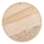 Holzbrettchen rund "Sabbel nich, dat schmeckt"