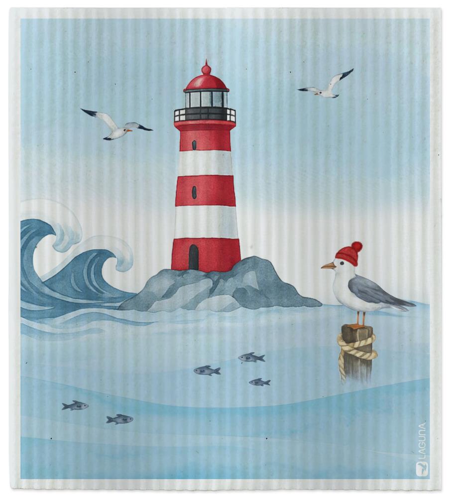71015001 - Schwammtuch "Leuchtturm" (2er)