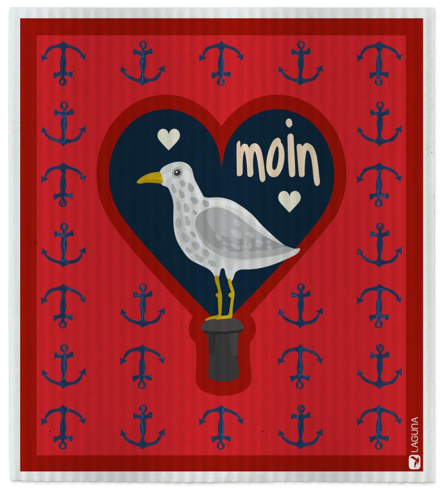 71015002 - Schwammtuch "Moin" (2er)