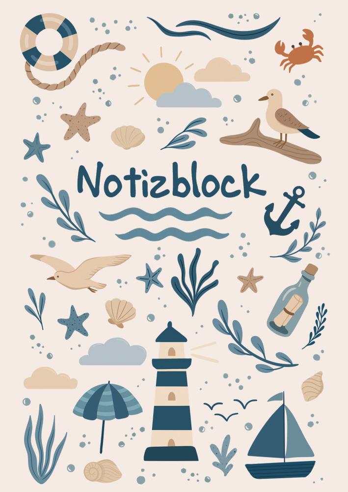 71017001 - Notizblock "Küsten Icons"