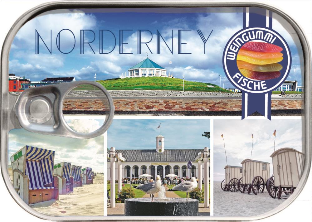 72008020 - Weingummifische in Dose "Norderney"