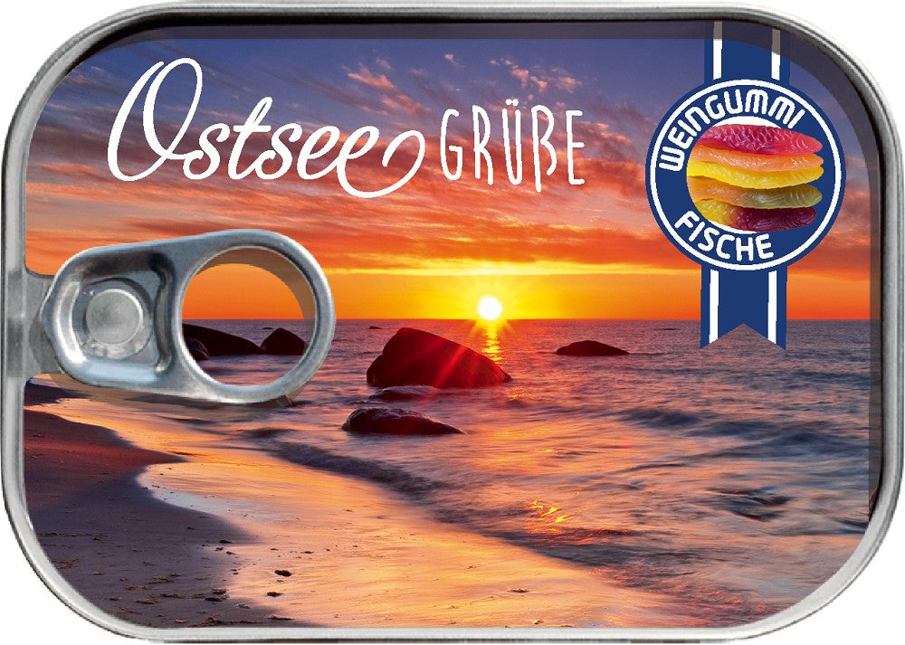 72008502 - Weingummifische in Dose "Ostsee Grüße"