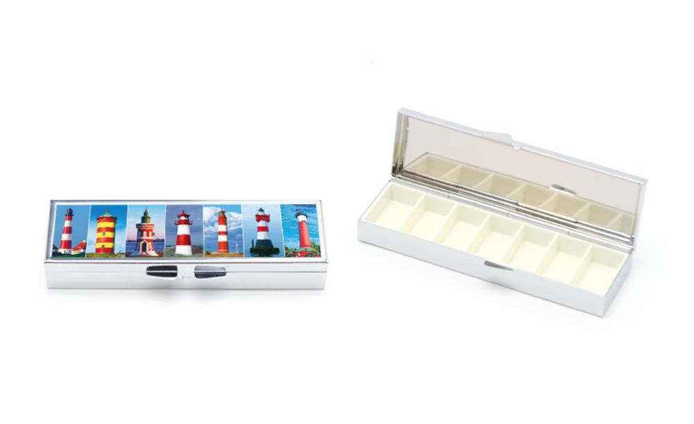 73005003 - 7-Tage Pillendose „Leuchttürme“