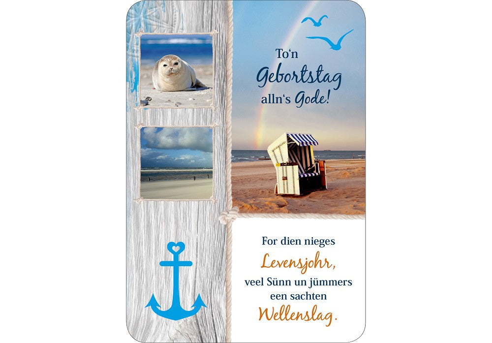 DK-KUE040 - Doppelkarte "To´n Gebortstag ... For dien nieges..."