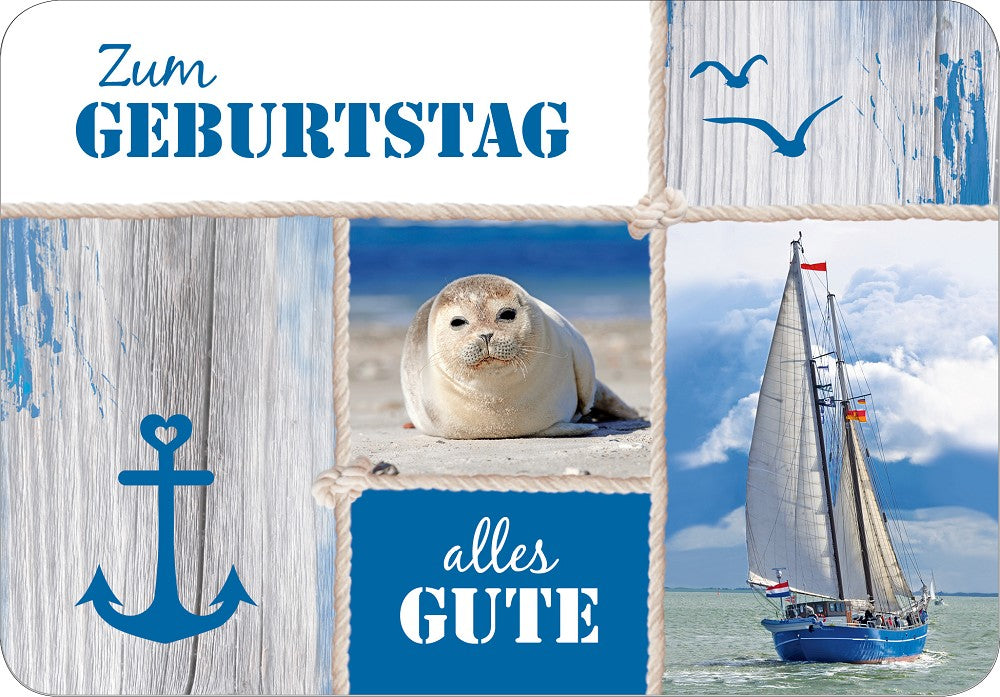 DK-KUE045 - Doppelkarte "Zum Geburtstag ...  alles Gute"