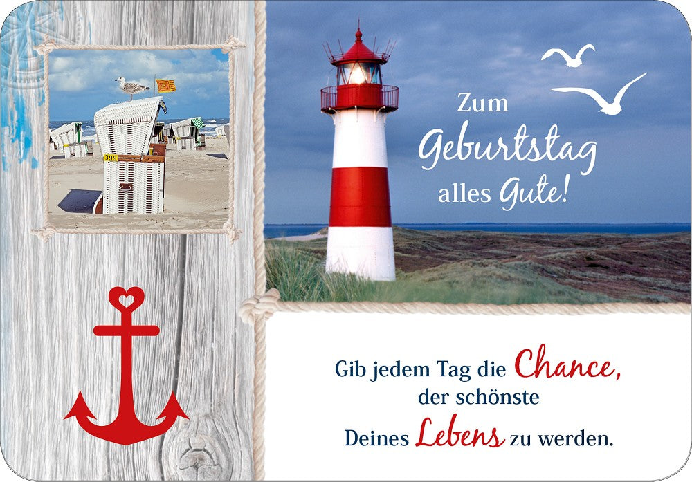 DK-KUE047 - Doppelkarte "Zum Geburtstag ...  Gib jeden Tag..."