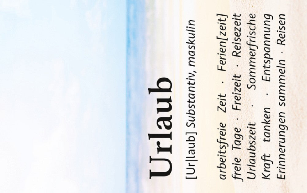 KLM1404 - KLM Acrylglasmagnet "Urlaub"