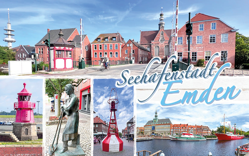 KLM1807 - KLM Acrylglasmagnet Emden Vielmotiv