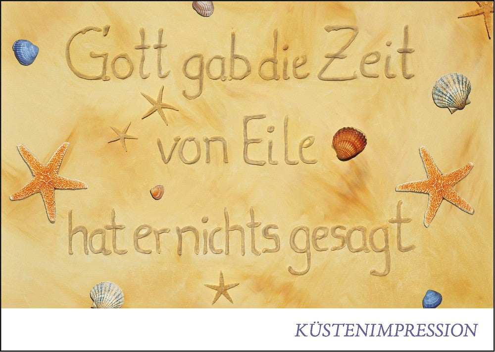 PK-KUE044 - Postkarte Küste "Gott gab die Zeit ..."