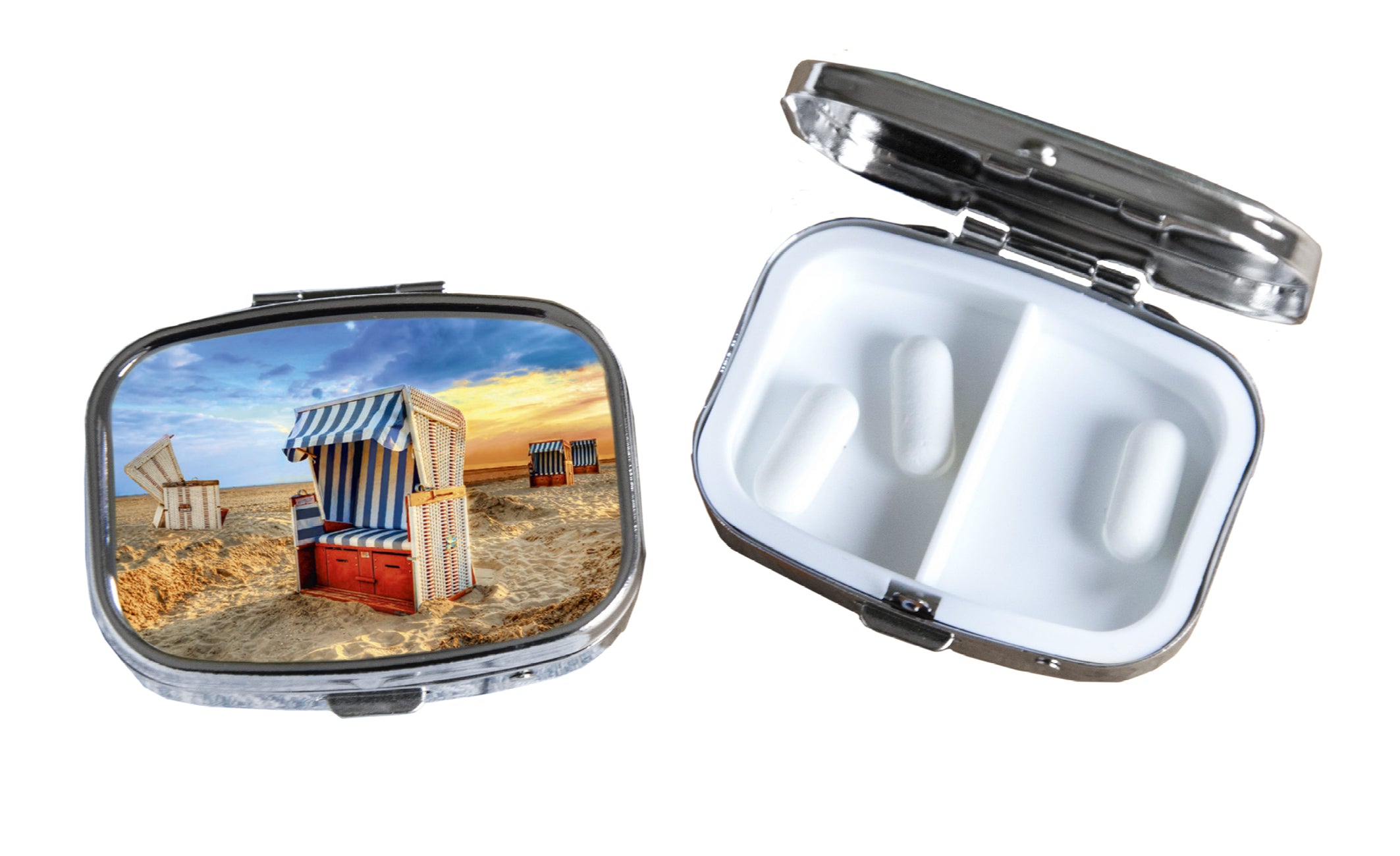 71001014 - Pillendose Strandkorb