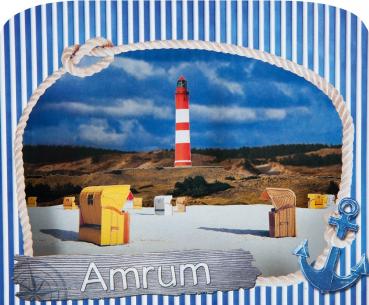 0653 - 3D Grußkarte Küste Amrum