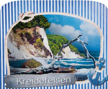 0683 - 3D Grußkarte "Kreidefelsen"