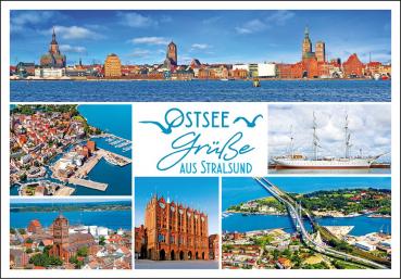 25011112 - Postkarte Ostsee Grüße „Stralsund“ Vielmotiv