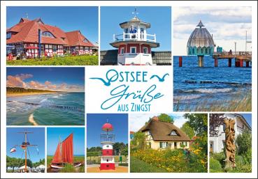 25011113 - Postkarte Ostsee Grüße „Zingst“ Vielmotiv