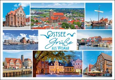 25011116 - Postkarte Ostsee Grüße „Wismar“ Vielmotiv