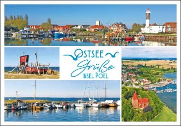 25011130 - Postkarte Ostseegrüße "Insel Poel" Vielmotiv