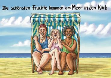 25027010 - Postkarte Küsten Cartoons "Früchte im Korb"