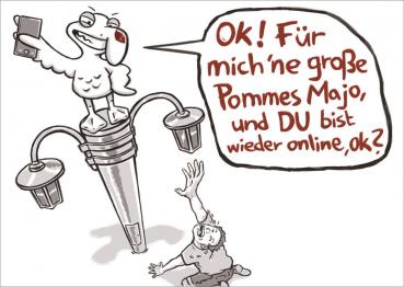 25028006 - Postkarte Norbert "Pommes mit Majo"