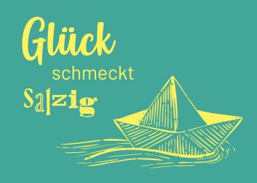 25034002 - Postkarte Küsten Colour "Glück schmeckt salzig"