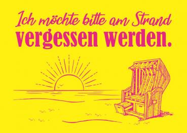 25034015 - Postkarte Küsten Colour "Ich möchte bitte am Strand…"