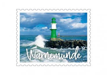 51050281 - Formmagnet Briefmarke „Warnemünde“