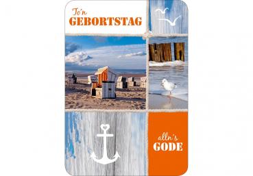 DK-KUE042 - Doppelkarte "To´n Gebortstag ... alln´s Gode"