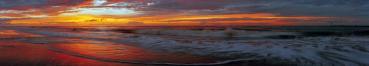 NDS015-PK - Panoramakarte Küste Sonnenuntergang