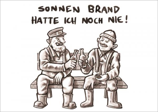 25027030 - Postkarte Küsten Cartoons "Sonnen Brand"